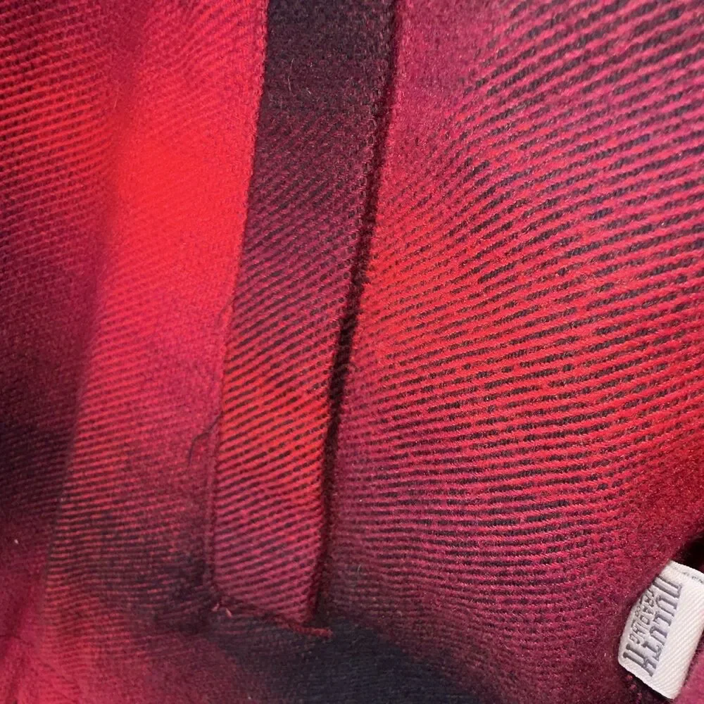 Duluth Trading AKHG Folklore Flannel Shacket Men’s M Red Black Lined Jacket